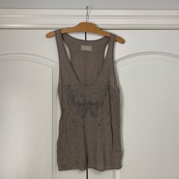 ❤️Zadig & Voltaire Twisted Hem Knit Racerback M - Picture 2 of 7